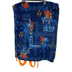 Disney Stitch Plush Blue & Orange Blanket